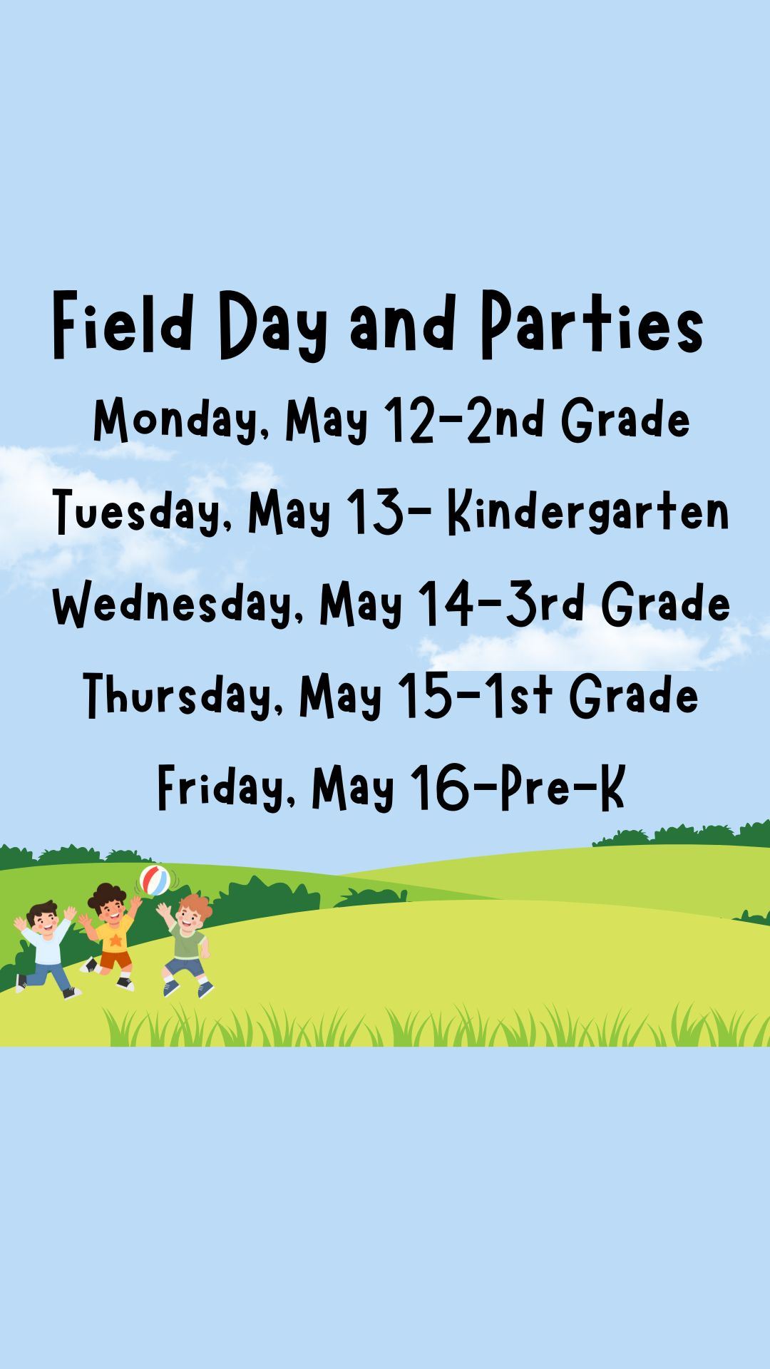  Field Day and End of the Year Parties